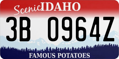 ID license plate 3B0964Z