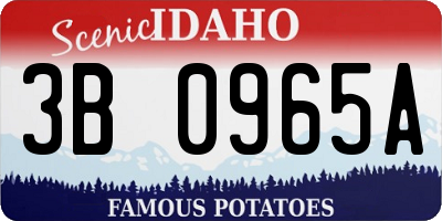 ID license plate 3B0965A
