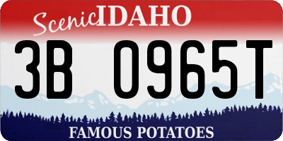 ID license plate 3B0965T