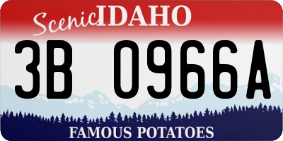 ID license plate 3B0966A