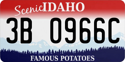 ID license plate 3B0966C