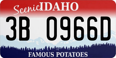 ID license plate 3B0966D