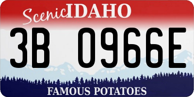 ID license plate 3B0966E