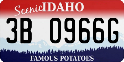 ID license plate 3B0966G