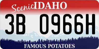 ID license plate 3B0966H