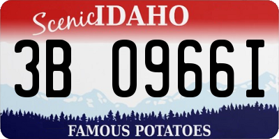 ID license plate 3B0966I