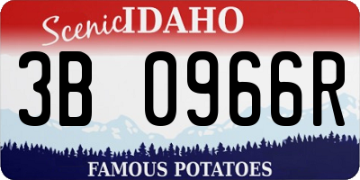 ID license plate 3B0966R
