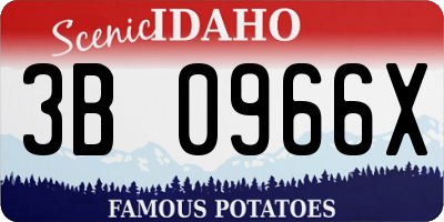 ID license plate 3B0966X