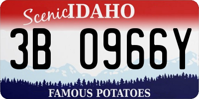 ID license plate 3B0966Y