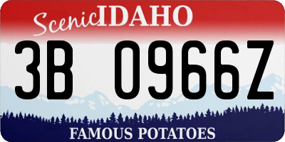 ID license plate 3B0966Z