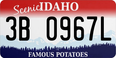 ID license plate 3B0967L