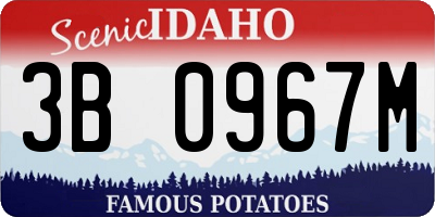 ID license plate 3B0967M