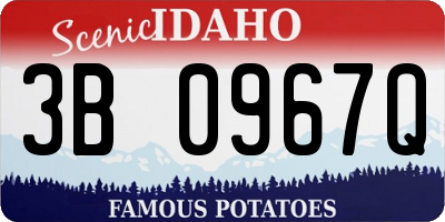 ID license plate 3B0967Q