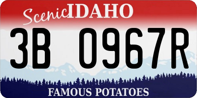 ID license plate 3B0967R