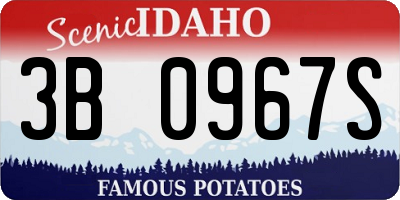 ID license plate 3B0967S