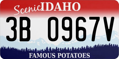 ID license plate 3B0967V