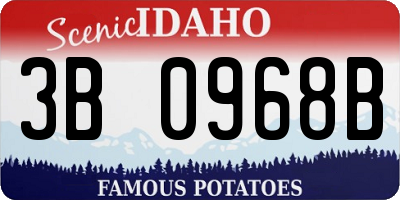 ID license plate 3B0968B