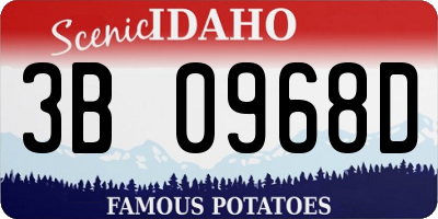 ID license plate 3B0968D