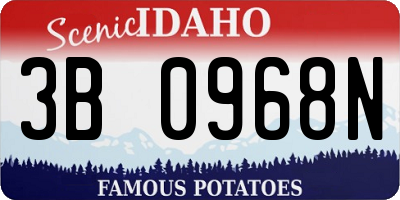 ID license plate 3B0968N