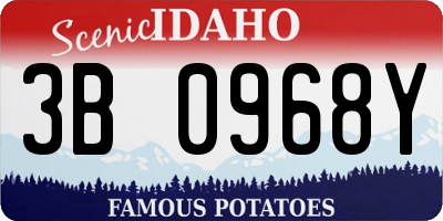 ID license plate 3B0968Y