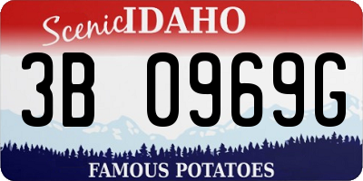 ID license plate 3B0969G