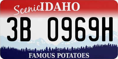 ID license plate 3B0969H