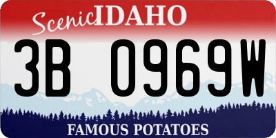 ID license plate 3B0969W