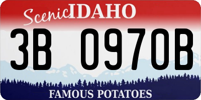 ID license plate 3B0970B