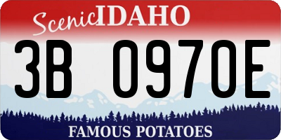 ID license plate 3B0970E