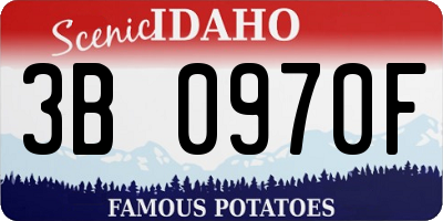 ID license plate 3B0970F