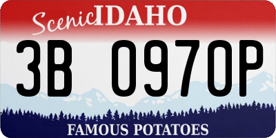 ID license plate 3B0970P