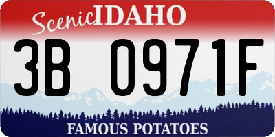 ID license plate 3B0971F