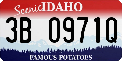 ID license plate 3B0971Q