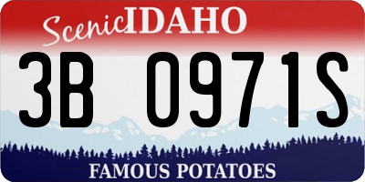 ID license plate 3B0971S