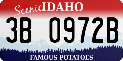 ID license plate 3B0972B