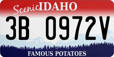 ID license plate 3B0972V