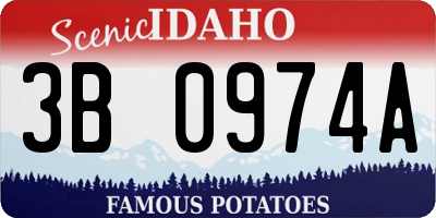 ID license plate 3B0974A