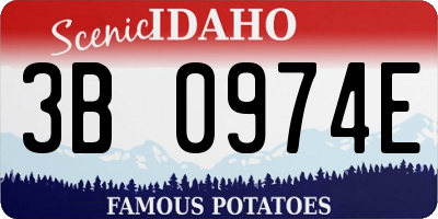 ID license plate 3B0974E