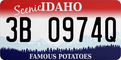 ID license plate 3B0974Q