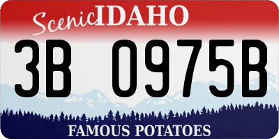 ID license plate 3B0975B
