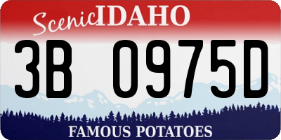 ID license plate 3B0975D