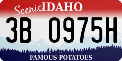 ID license plate 3B0975H