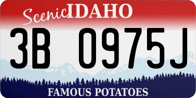 ID license plate 3B0975J