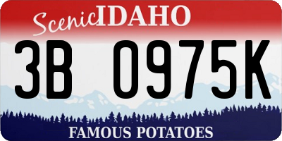 ID license plate 3B0975K