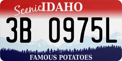 ID license plate 3B0975L