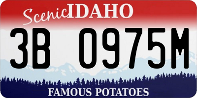ID license plate 3B0975M