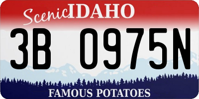 ID license plate 3B0975N