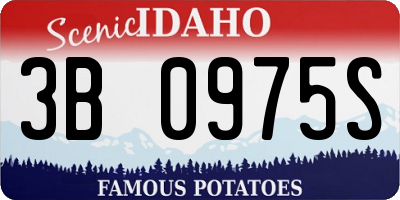 ID license plate 3B0975S