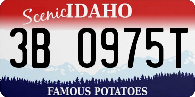 ID license plate 3B0975T