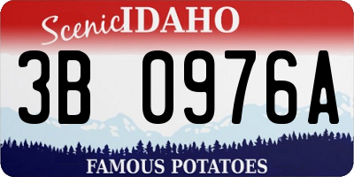 ID license plate 3B0976A